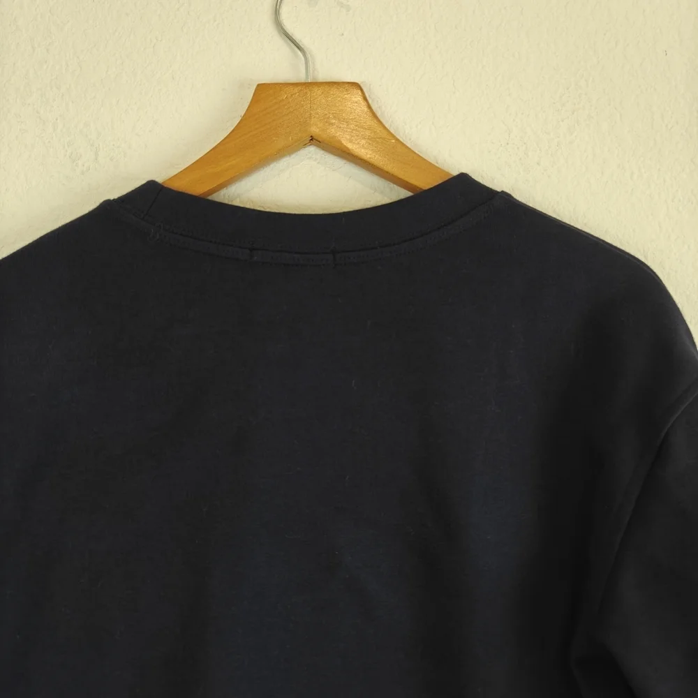 J.Crew Sequin Hem Sweatshirt XS | Navy Crewneck Embellished Casual Glam Pullover